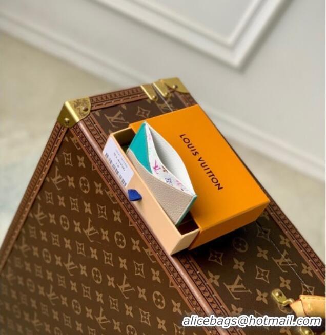 Top Quality Louis Vuitton LV x TM Criss-Cross Card Holder Wallet M14090 Green/Grey 2025