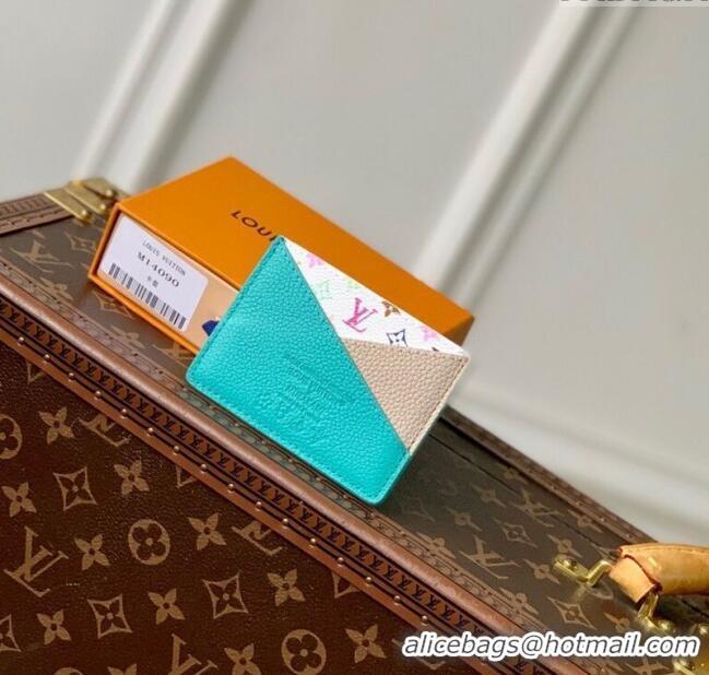 Top Quality Louis Vuitton LV x TM Criss-Cross Card Holder Wallet M14090 Green/Grey 2025