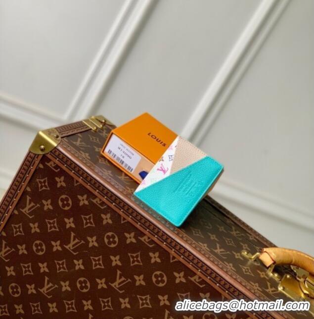 Top Quality Louis Vuitton LV x TM Criss-Cross Card Holder Wallet M14090 Green/Grey 2025
