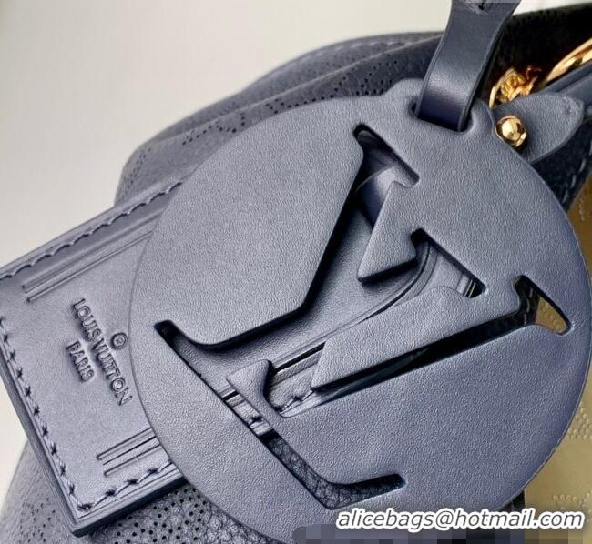 Top Grade Louis Vuitton Carmel Hobo Bag in Mahina Perforated Calfskin M14310 Navy Blue 2025