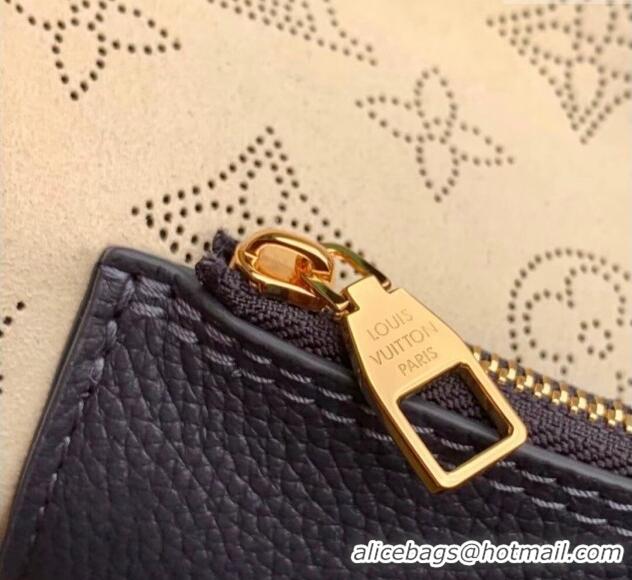 Top Grade Louis Vuitton Carmel Hobo Bag in Mahina Perforated Calfskin M14310 Navy Blue 2025