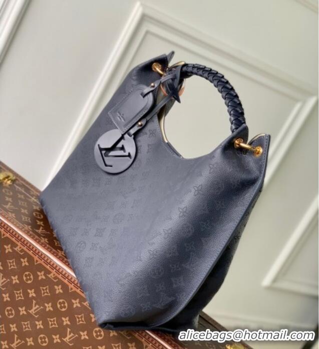 Top Grade Louis Vuitton Carmel Hobo Bag in Mahina Perforated Calfskin M14310 Navy Blue 2025