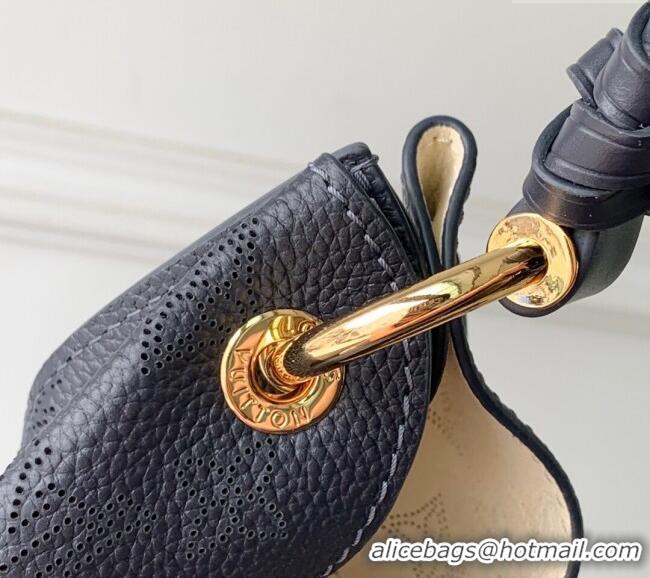 Top Grade Louis Vuitton Carmel Hobo Bag in Mahina Perforated Calfskin M14310 Navy Blue 2025