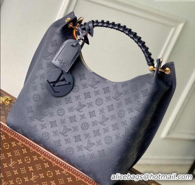 Top Grade Louis Vuitton Carmel Hobo Bag in Mahina Perforated Calfskin M14310 Navy Blue 2025