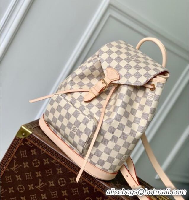 Good Quality Louis Vuitton Montsouris PM Backpack Bag in Damier Azur Canvas N00120 2025