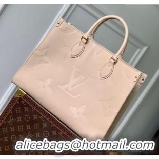 Promotional Louis Vuitton OnTheGo MM Tote Bag in Monogram Leather M14255 Nude 2025