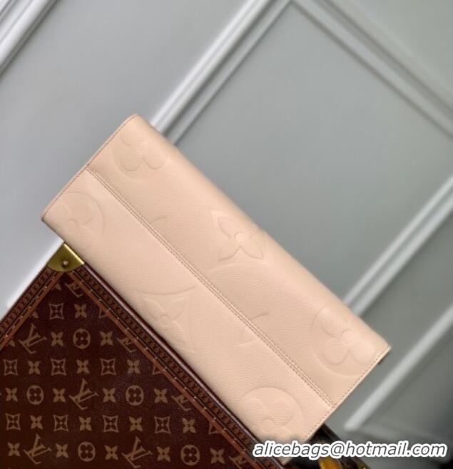 Promotional Louis Vuitton OnTheGo MM Tote Bag in Monogram Leather M14255 Nude 2025