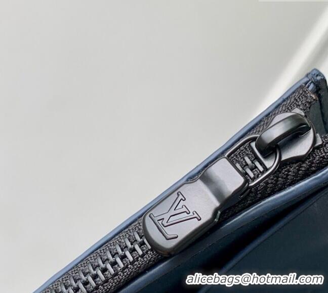 Best Quality Louis Vuitton Victor Wallet in Monogram Shadow Leather M12635 Ink Blue/White 2025