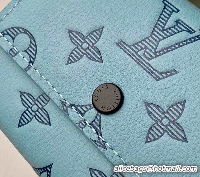 Buy Fashionable Louis Vuitton Victor Wallet in Monogram Shadow Leather M14793 Sky Blue 2025