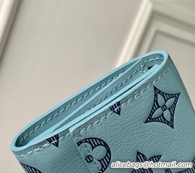 Buy Fashionable Louis Vuitton Victor Wallet in Monogram Shadow Leather M14793 Sky Blue 2025