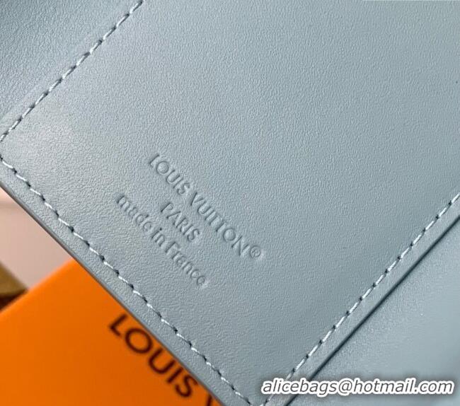 Buy Fashionable Louis Vuitton Victor Wallet in Monogram Shadow Leather M14793 Sky Blue 2025
