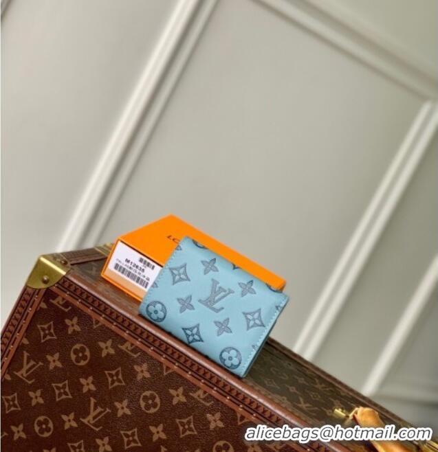 Buy Fashionable Louis Vuitton Victor Wallet in Monogram Shadow Leather M14793 Sky Blue 2025