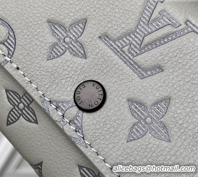 Luxury Discount Louis Vuitton Victor Wallet in Monogram Shadow Leather M12635 Sand Grey 2025
