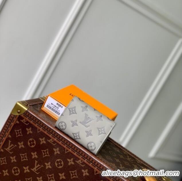 Luxury Discount Louis Vuitton Victor Wallet in Monogram Shadow Leather M12635 Sand Grey 2025