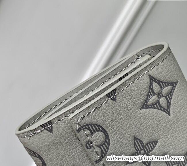 Luxury Discount Louis Vuitton Victor Wallet in Monogram Shadow Leather M12635 Sand Grey 2025