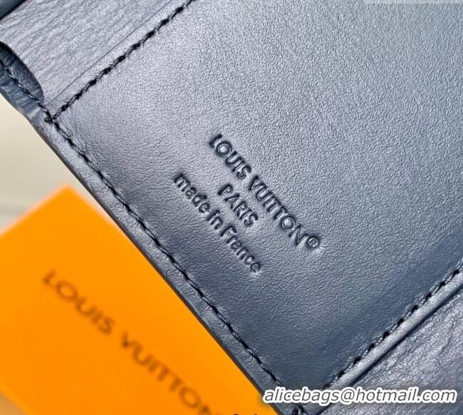 Buy Discount Louis Vuitton Victor Wallet in Monogram Shadow Leather M12635 Navy Blue 2025