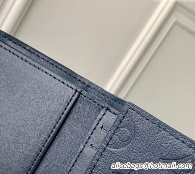Buy Discount Louis Vuitton Victor Wallet in Monogram Shadow Leather M12635 Navy Blue 2025