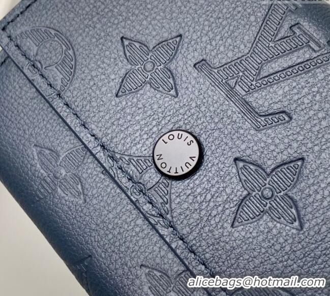 Buy Discount Louis Vuitton Victor Wallet in Monogram Shadow Leather M12635 Navy Blue 2025