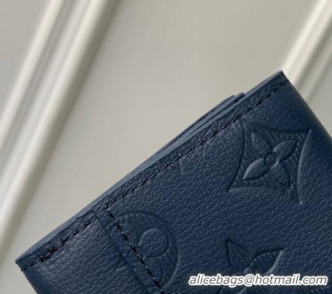 Buy Discount Louis Vuitton Victor Wallet in Monogram Shadow Leather M12635 Navy Blue 2025