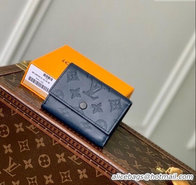 Buy Discount Louis Vuitton Victor Wallet in Monogram Shadow Leather M12635 Navy Blue 2025