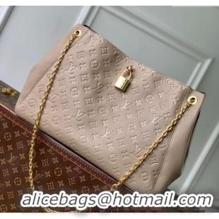 Luxury Cheap Louis Vuitton Anytime MM Tote Bag in Monogram Leather M14324 Grey 2025