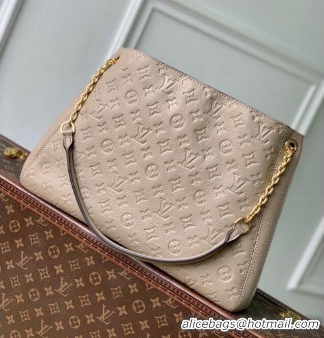Luxury Cheap Louis Vuitton Anytime MM Tote Bag in Monogram Leather M14324 Grey 2025