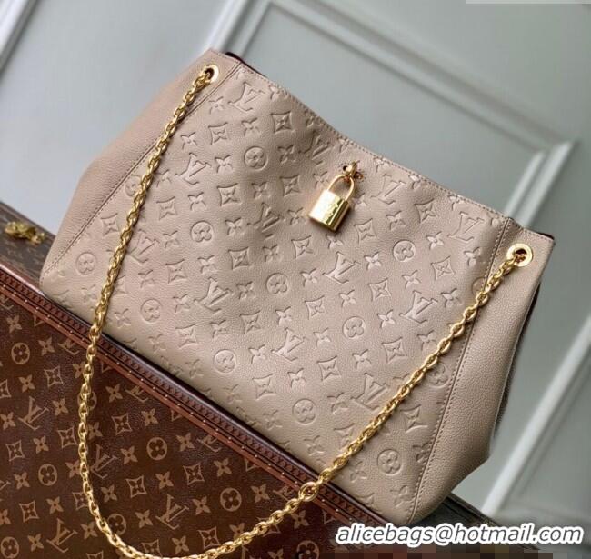 Luxury Cheap Louis Vuitton Anytime MM Tote Bag in Monogram Leather M14324 Grey 2025