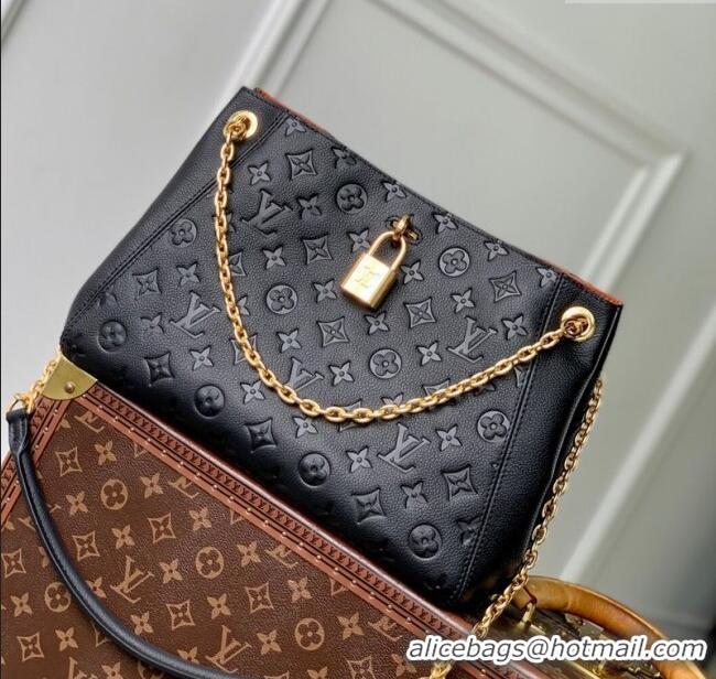 Shop Best Price Louis Vuitton Anytime MM Tote Bag in Monogram Leather M14324 Black 2025