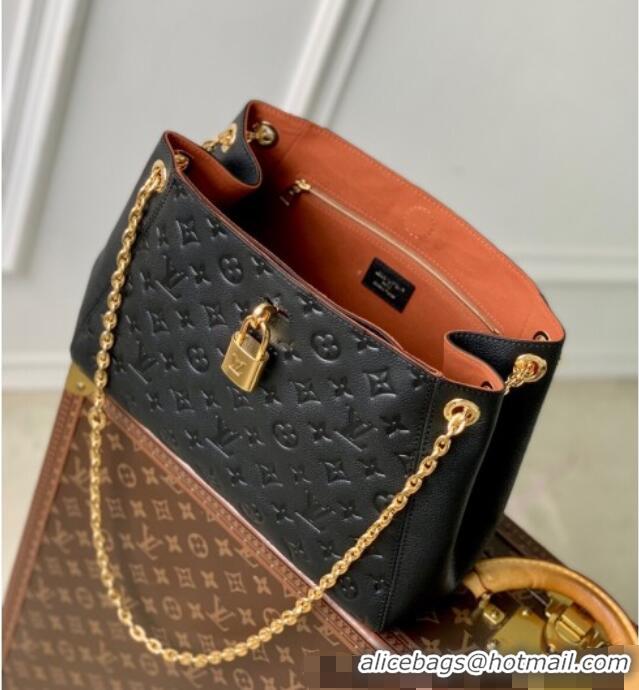 Shop Best Price Louis Vuitton Anytime MM Tote Bag in Monogram Leather M14324 Black 2025
