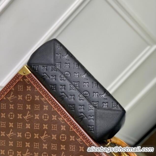 Luxury Cheap Louis Vuitton Anytime PM Tote Bag in Monogram Leather M14414 Black 2025