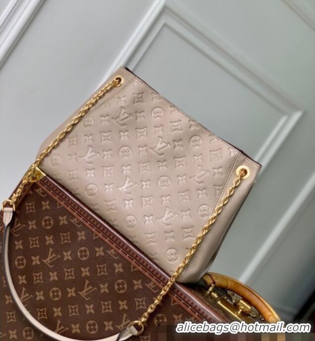 Top Design Louis Vuitton Anytime PM Tote Bag in Monogram Leather M14414 Grey 2025