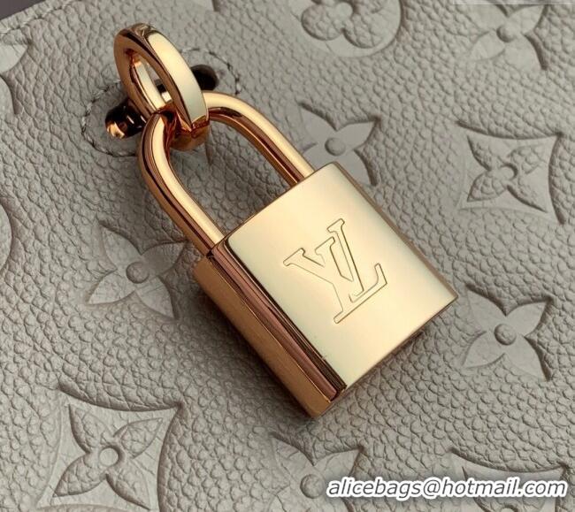 Top Design Louis Vuitton Anytime PM Tote Bag in Monogram Leather M14414 Grey 2025