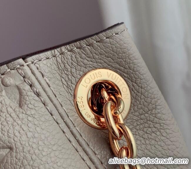 Top Design Louis Vuitton Anytime PM Tote Bag in Monogram Leather M14414 Grey 2025