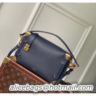 Top Quality Louis Vuitton Side Trunk MM Bag in Calfskin leather M15226 Navy Blue 2025