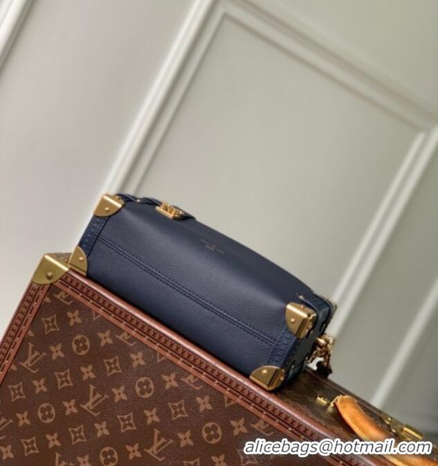 Top Quality Louis Vuitton Side Trunk MM Bag in Calfskin leather M15226 Navy Blue 2025