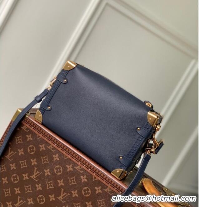 Top Quality Louis Vuitton Side Trunk MM Bag in Calfskin leather M15226 Navy Blue 2025