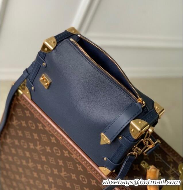 Top Quality Louis Vuitton Side Trunk MM Bag in Calfskin leather M15226 Navy Blue 2025