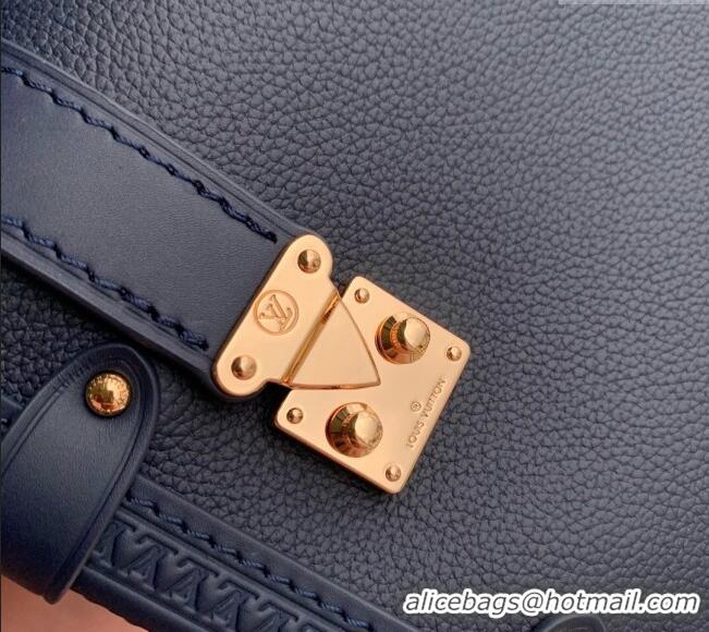 Top Quality Louis Vuitton Side Trunk MM Bag in Calfskin leather M15226 Navy Blue 2025