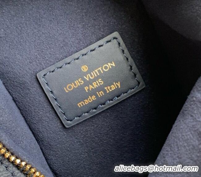 Top Quality Louis Vuitton Side Trunk MM Bag in Calfskin leather M15226 Navy Blue 2025