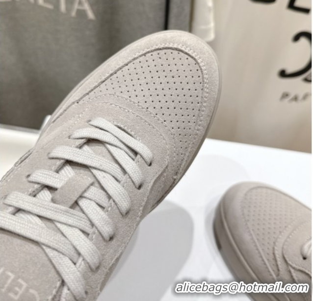 Top Grade Celine Alan Sneakers with Triomphe in Suede Dark Grey 0428127