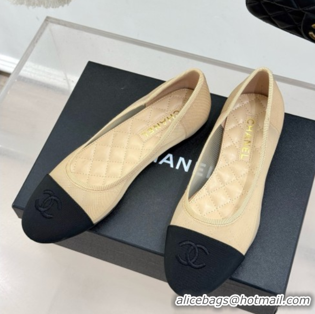 Best Price Chanel Mesh & Grosgrain Ballerina Beige 050906