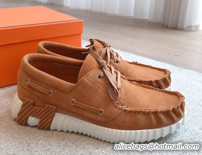Purchase Hermes Ketch Sneakers in Suede Brown 0419061