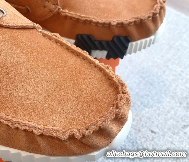 Purchase Hermes Ketch Sneakers in Suede Brown 0419061