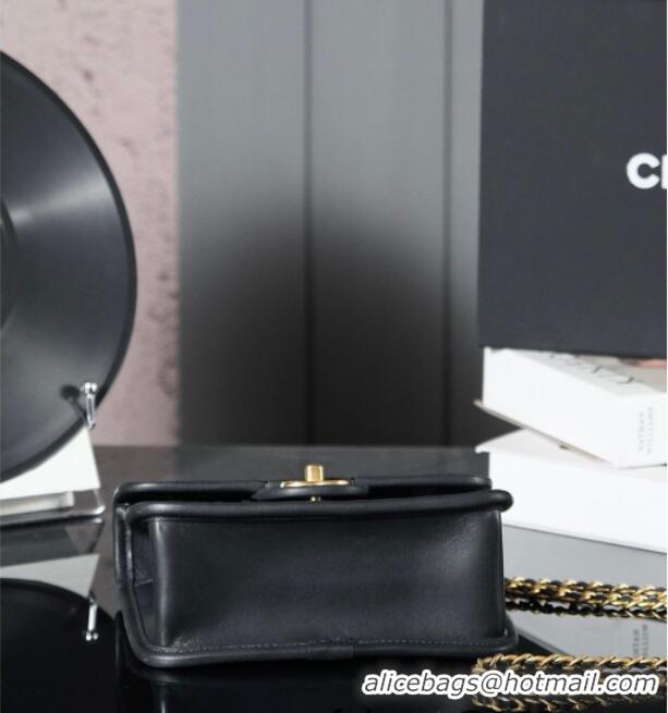 Top Grade Chanel Braided Calfskin Leather Mini Flap Bag AS4797 Black 2025