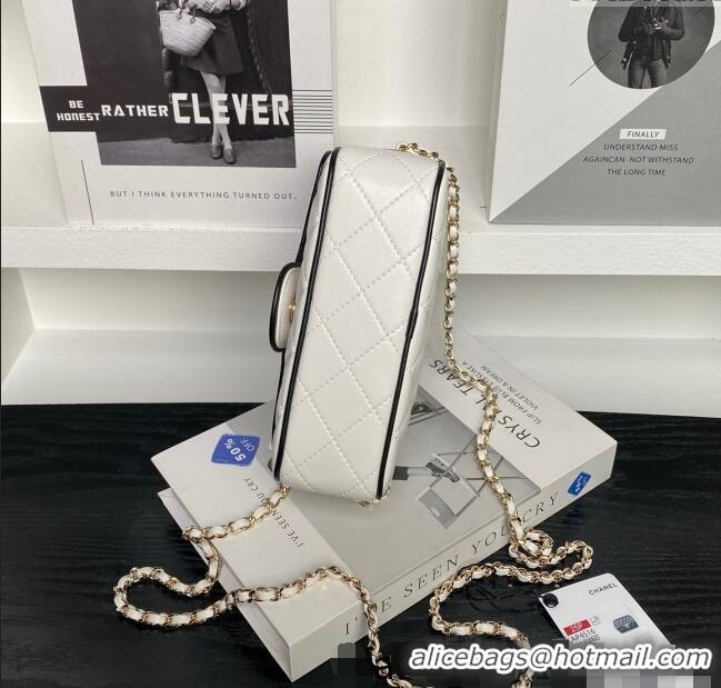 Good Quality Chanel Lambskin Mini Camera bag AP4516 White 2025