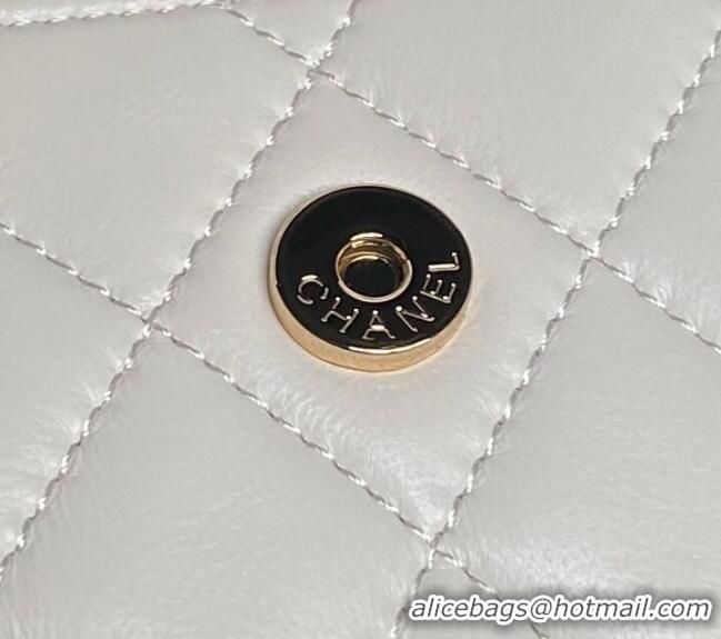 Good Quality Chanel Lambskin Mini Camera bag AP4516 White 2025