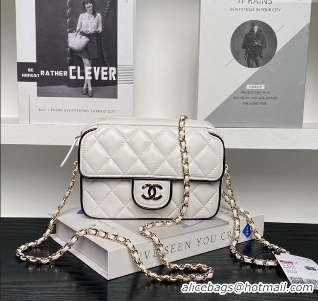 Good Quality Chanel Lambskin Mini Camera bag AP4516 White 2025