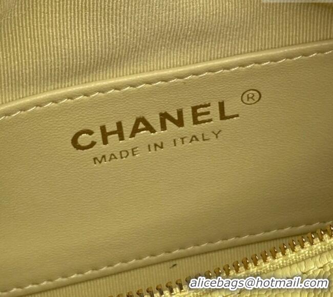 Unique Discount Chanel Grained Calfskin Clutch with Chain AP4484 Yellow 2025