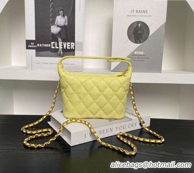 Unique Discount Chanel Grained Calfskin Clutch with Chain AP4484 Yellow 2025