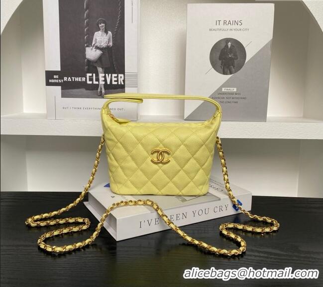 Unique Discount Chanel Grained Calfskin Clutch with Chain AP4484 Yellow 2025